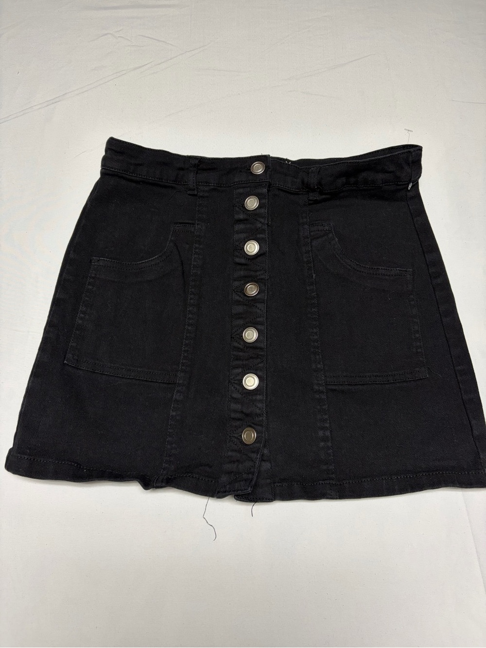 Alter’d state Black Button-Front A-Line Skirt
